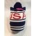 Betsey Johnson USA Soccer Blue White Knit Toboggan Beanie Tassel O/S NWT  eb-69171189